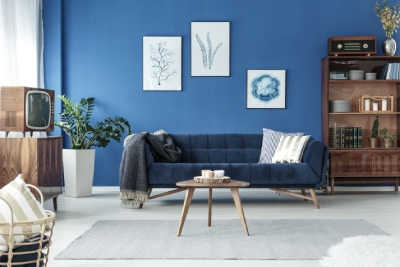 Salons transformés avec des couleurs vives. 